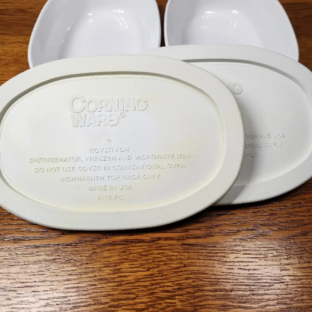 Corningware French White Casserole set of 2